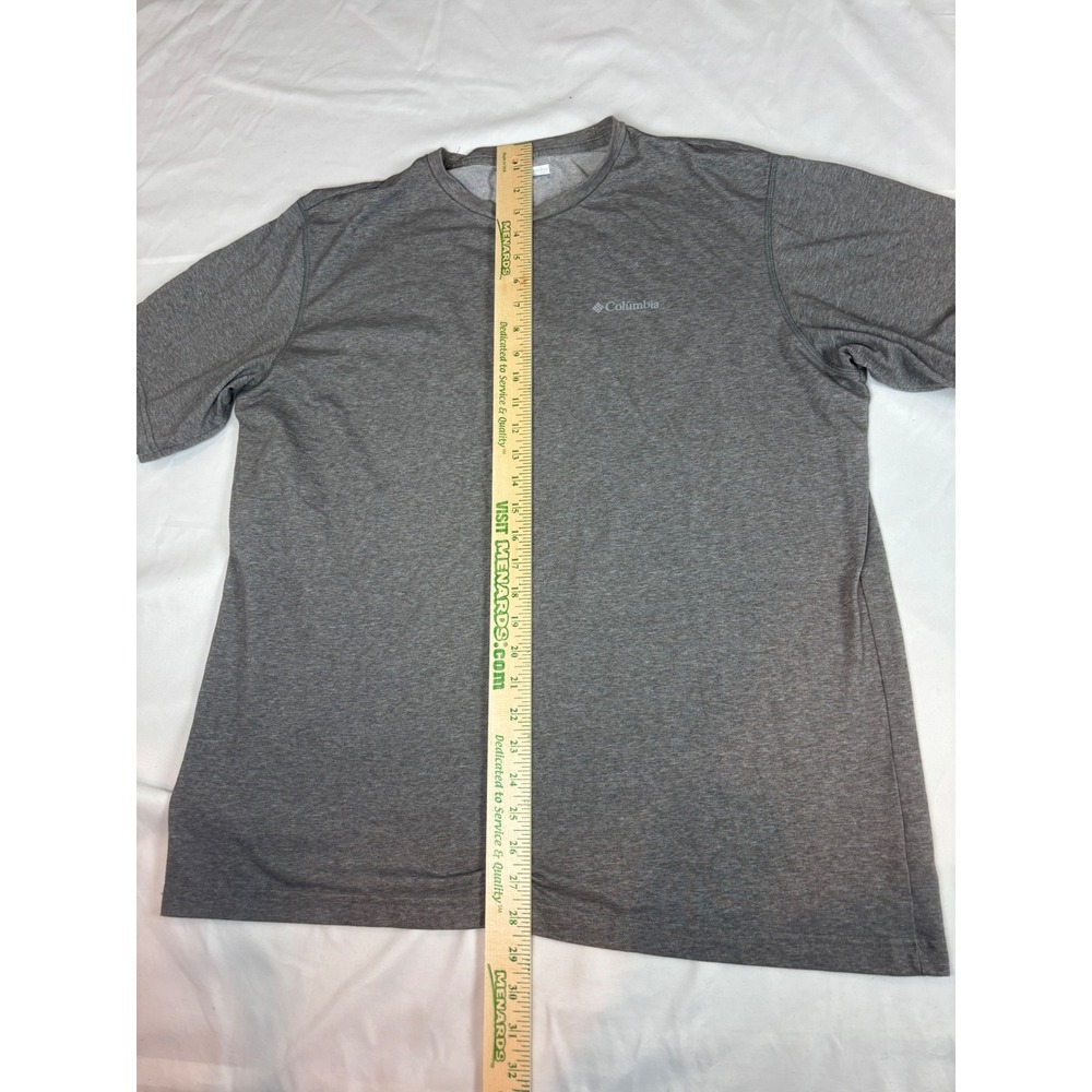 Columbia Mens XL Short Sleeve T-Shirt Gray Heather Performance Active Tee